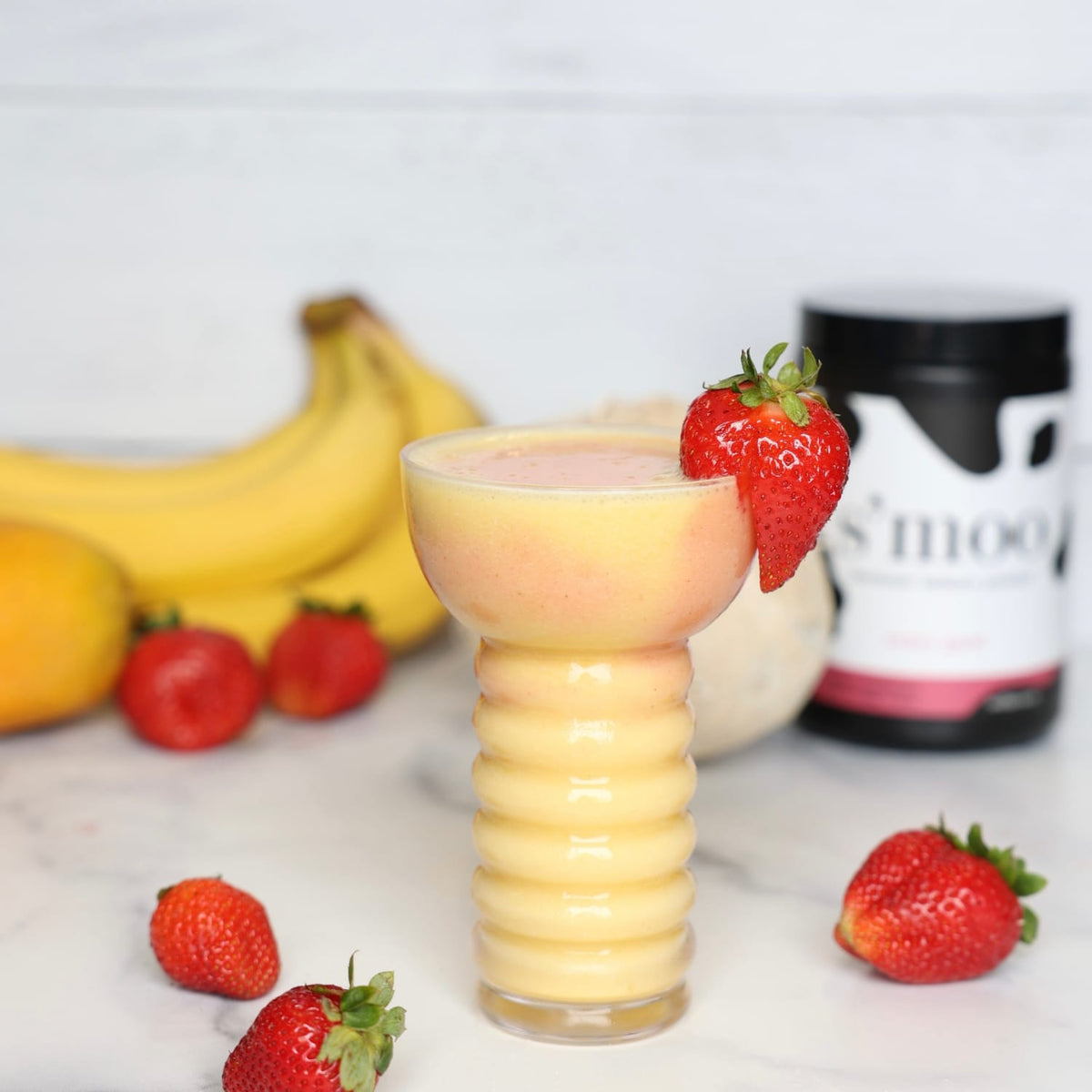 Fresh Strawberry Banana Sunrise Smoothie Recipe