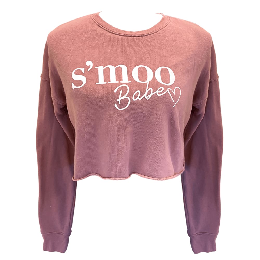 S'moo Babe Pink Cropped Crew Fleece - The S’moo Co